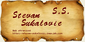 Stevan Šukalović vizit kartica